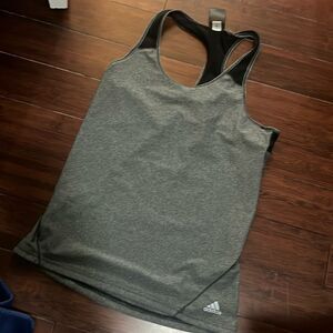 Adidas Sports Tank - Gray Racerback Running Tank - LIKE NEW - Size Medium
